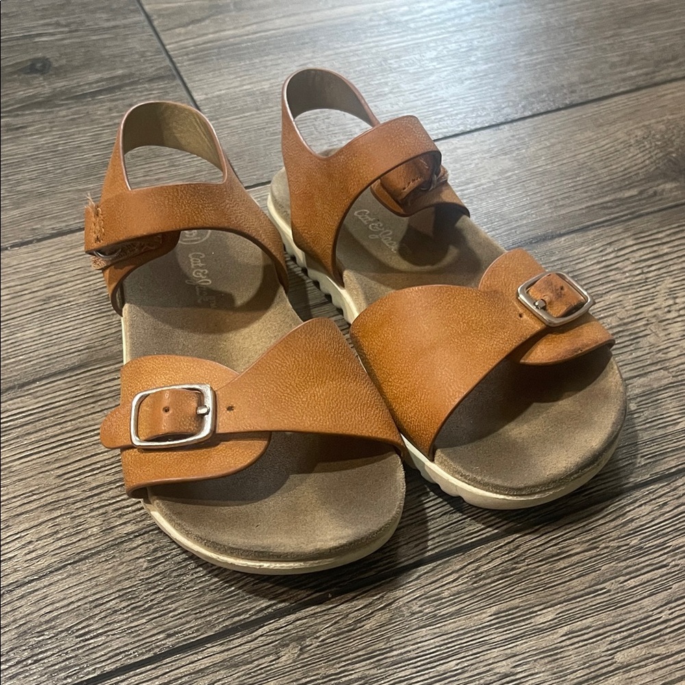 Comfortview Tan Sandals with Buckle